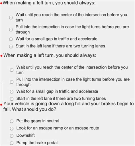 free printable cdl practice test